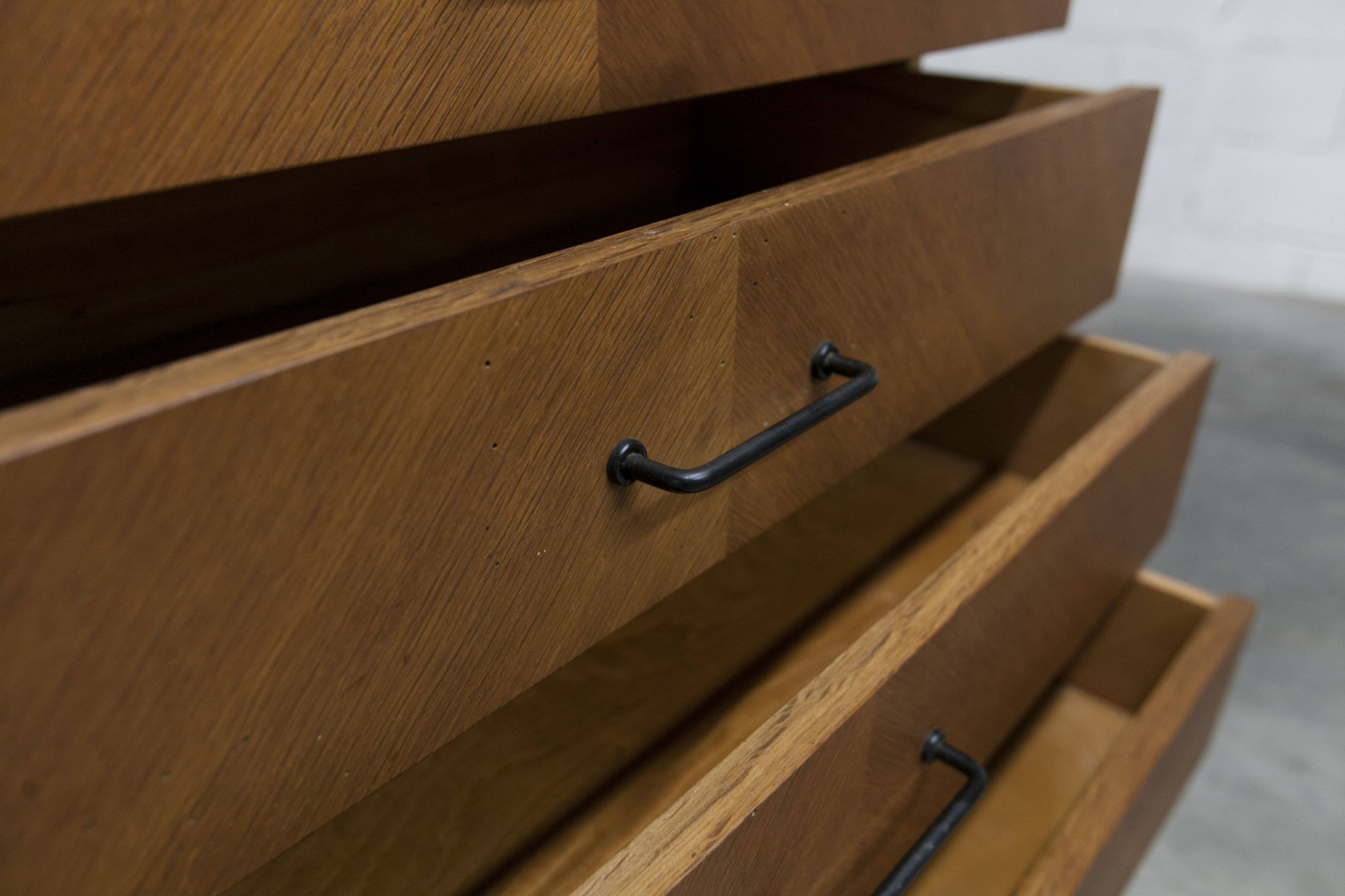 Scandinavian chest of drawers 1960 light oak clean and solid