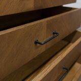 Scandinavian chest of drawers 1960 light oak clean and solid