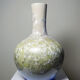 Vintage Jingdezhen Zhi porcelain globular vase with crystalline glazes.