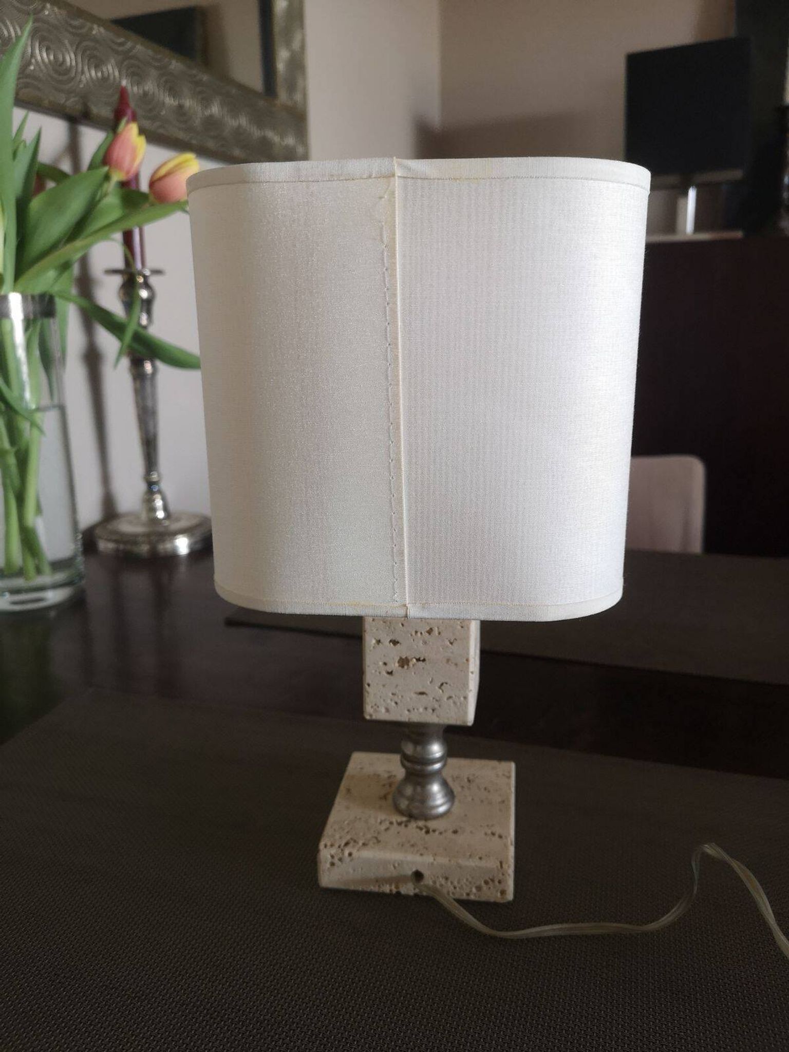 Lampe en travertin - Années 1960/70