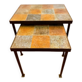 Nest tables in ceramic and metal