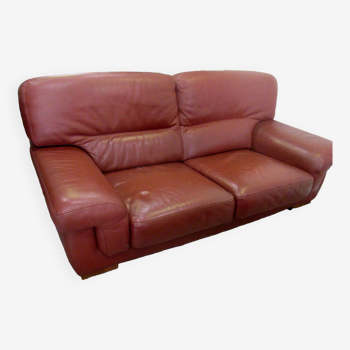 Leather sofa, 2 seats, Roche-Bobois brand