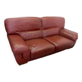 Leather sofa, 2 seats, Roche-Bobois brand