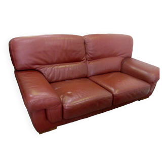Leather sofa, 2 seats, Roche-Bobois brand