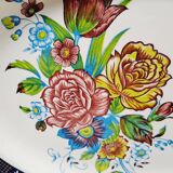 Grand plat ovale fleurs