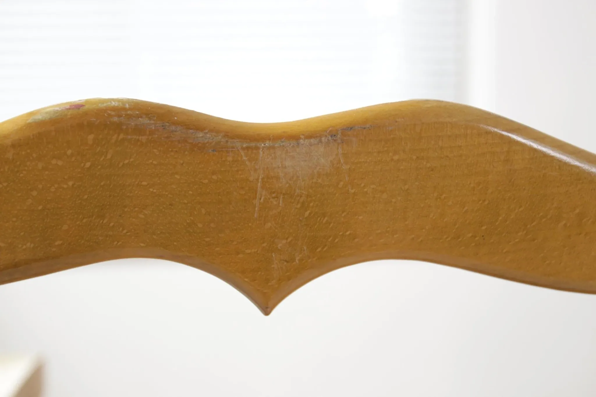 Beech three-seater bench with rush seat – 1960s