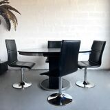 Ensemble table à manger et 4 chaises années 80