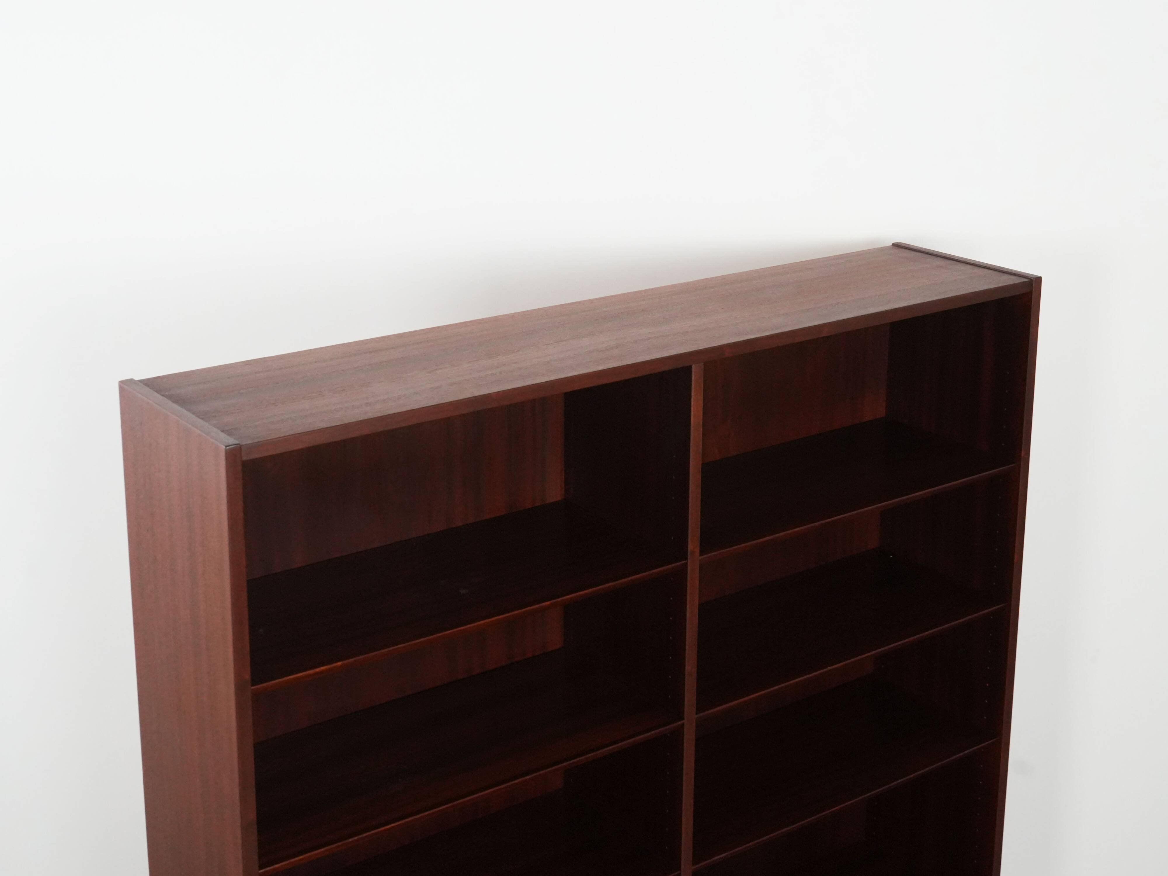 Danish mahogany library by Carlo Jensen for Hundevad, 1970s.