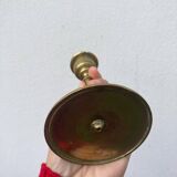 Small 19th century gilded brass candlestick