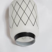 Suspension lampion noir et blanc
