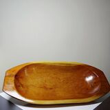 Large vintage Moroccan wooden dish, bowl, or hollow