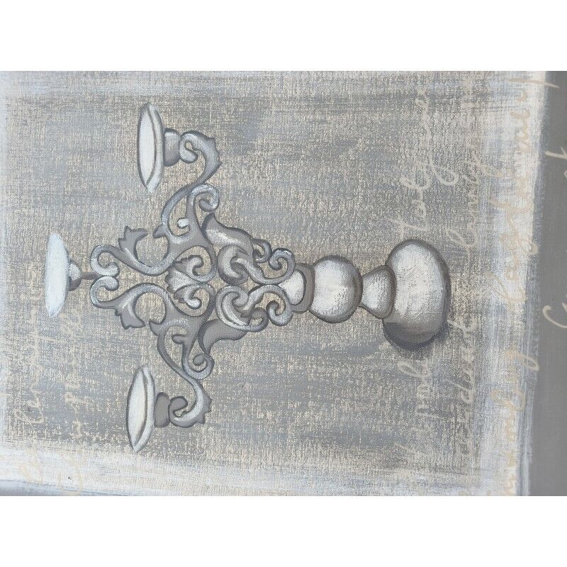 Huile sur toile "Chandelier"