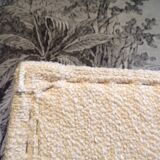 Banquette scandinave tissu et teck