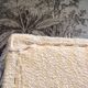 Scandinavian fabric and teak bench