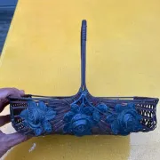 Metal basket in Art Deco style
