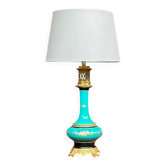 Lampe. Rare couleur turquoise. Porcelaine, bronze doré.