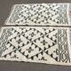 Paire de tapis marocains en laine fait main - 1m18x60cm.