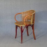 Fischel wicker terrace armchair 1930, N°415/F