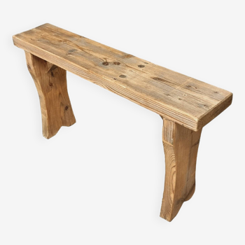 Vintage wooden bench side table
