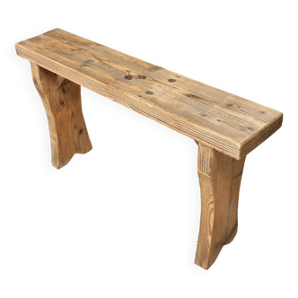 Vintage wooden bench side table