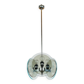 Vintage glass pendant lamp by Fontana Arte, 1970s.