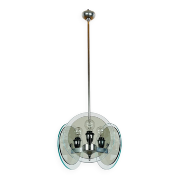 Vintage glass pendant lamp by Fontana Arte, 1970s.