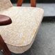 Vintage armchair oak wood yellow melange 1962 design by Chierowski renovated
