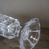 Vintage cut glass pedestal vase