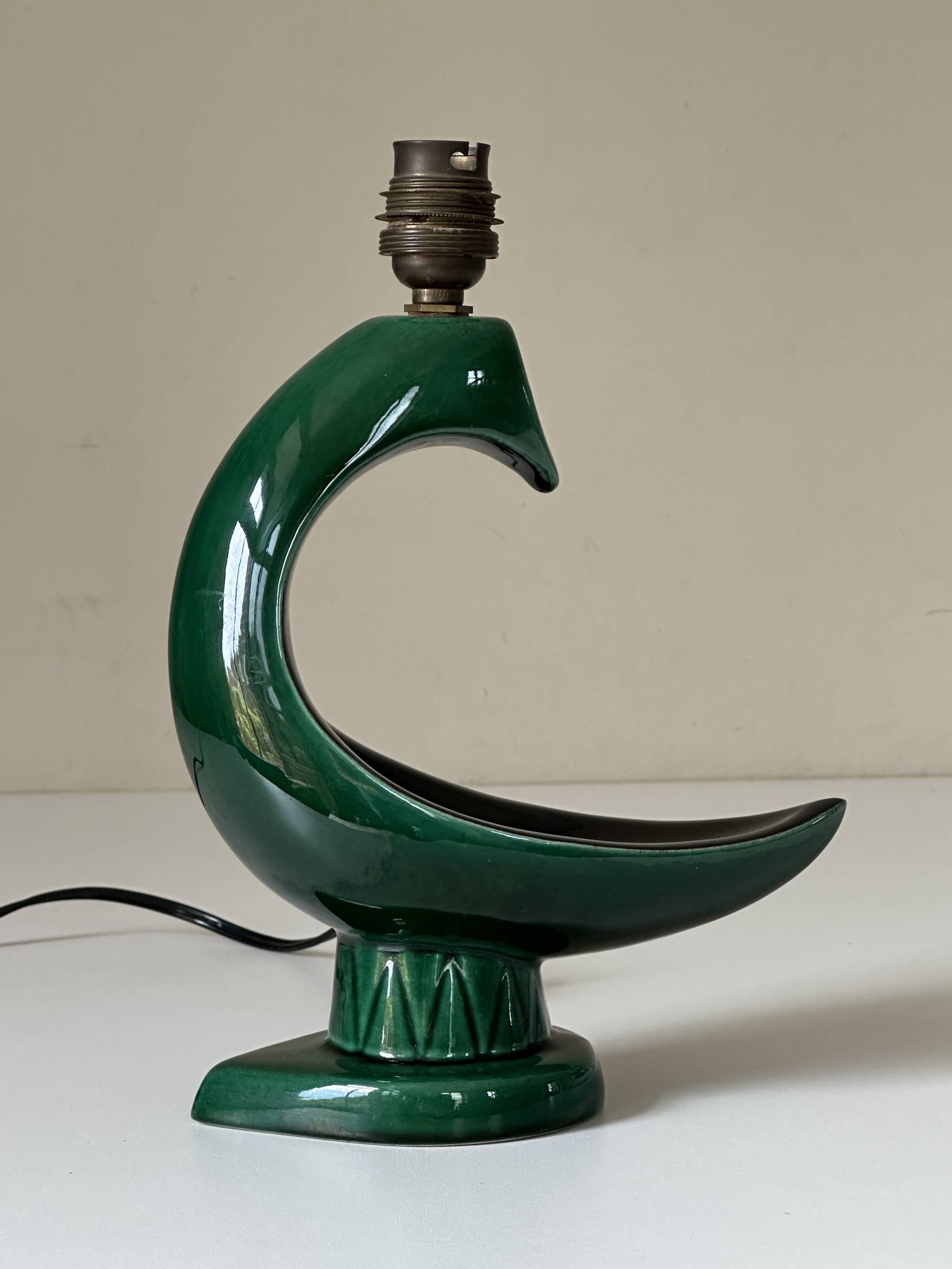 Vintage ceramic bird lamp from the 60s