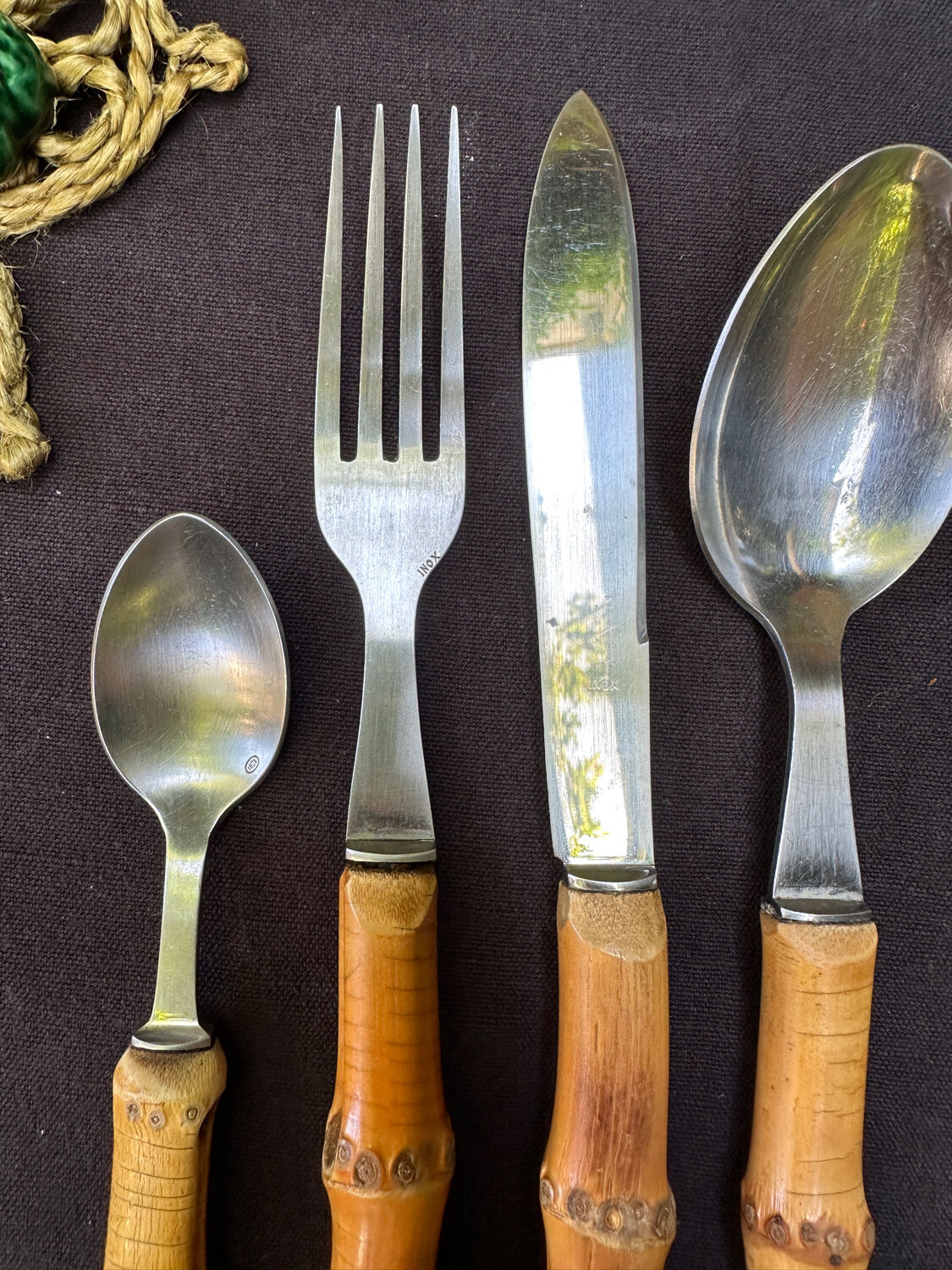 Bamboo tableware set