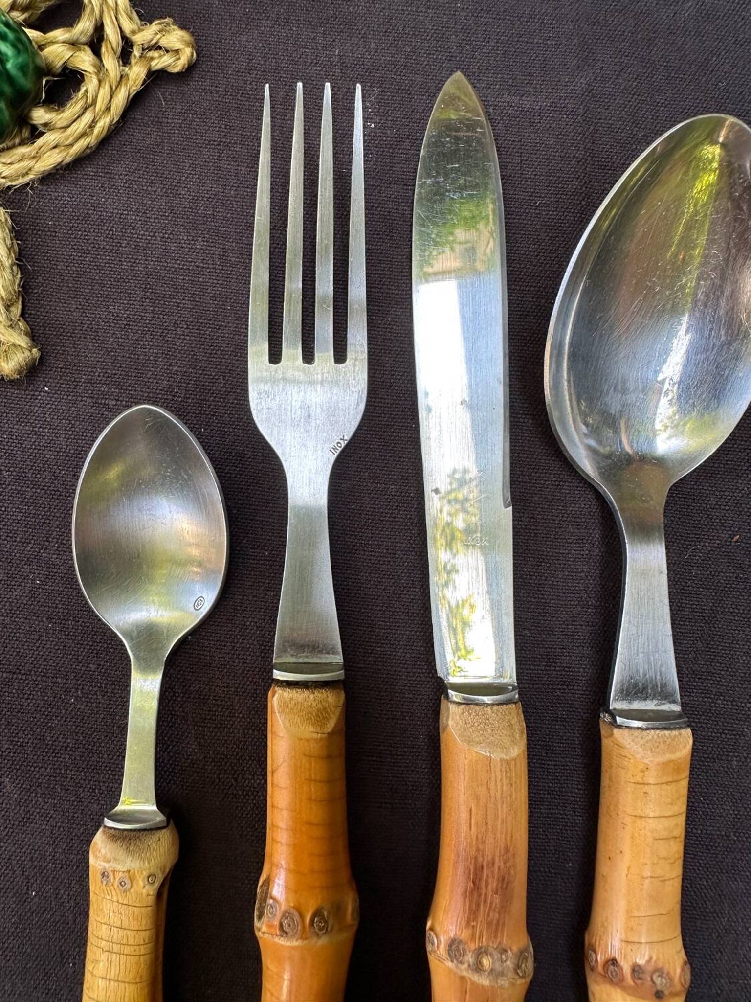 Bamboo tableware set