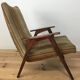 Fauteuil scandinave pieds compas en bois