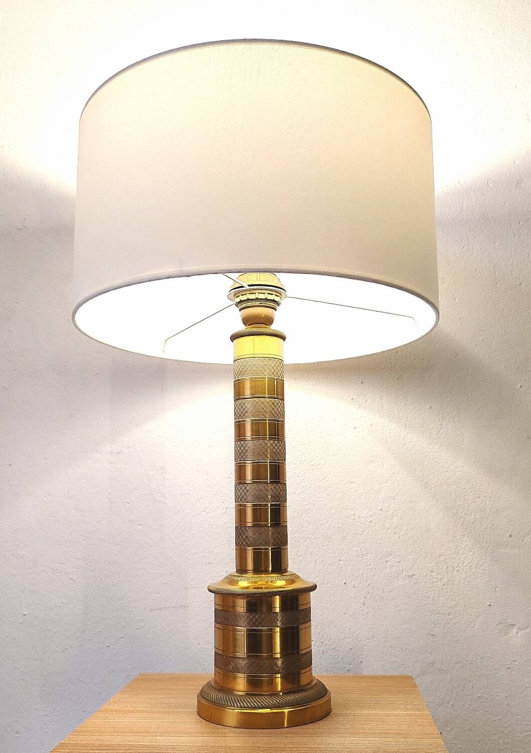 Lampe colonne laiton