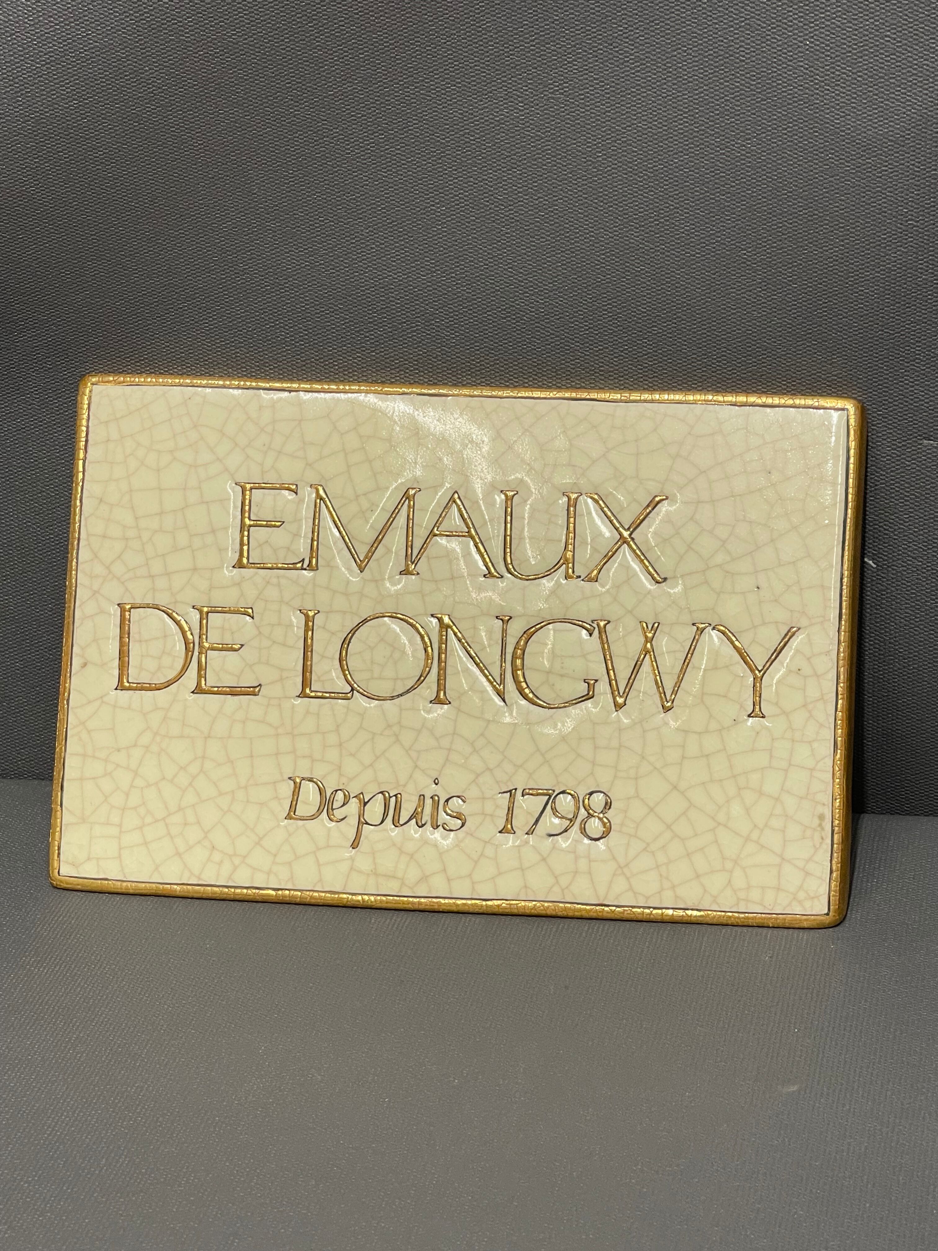 Longwy enamels, presentation plate