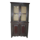 Antique display cabinet in patinated hardwood, 18th-19th century.
