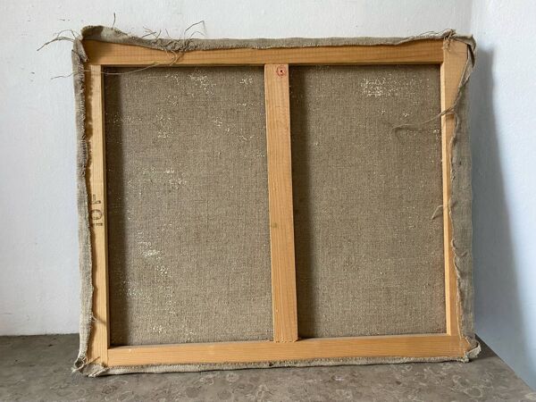 Promenade dans un parc signé daté 1989