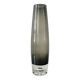 Vase cylindrique en verre de Murano noir/ gris, design milieu du siècle