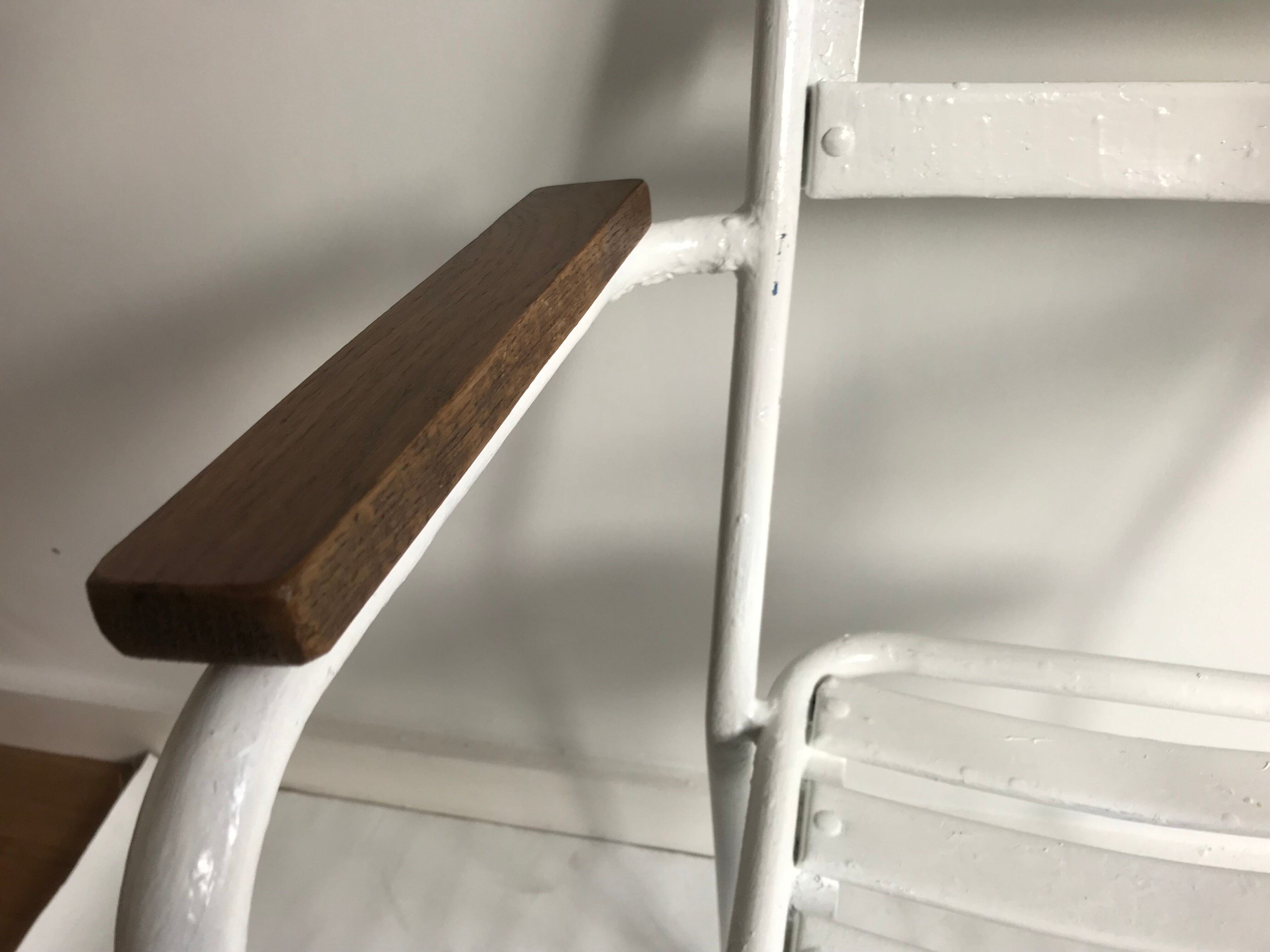 White metal chair