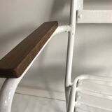 White metal chair