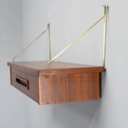 1960s teak shelf with drawer, Denmark