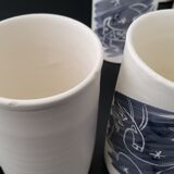 Pitcher and 6 vintage mugs 1950