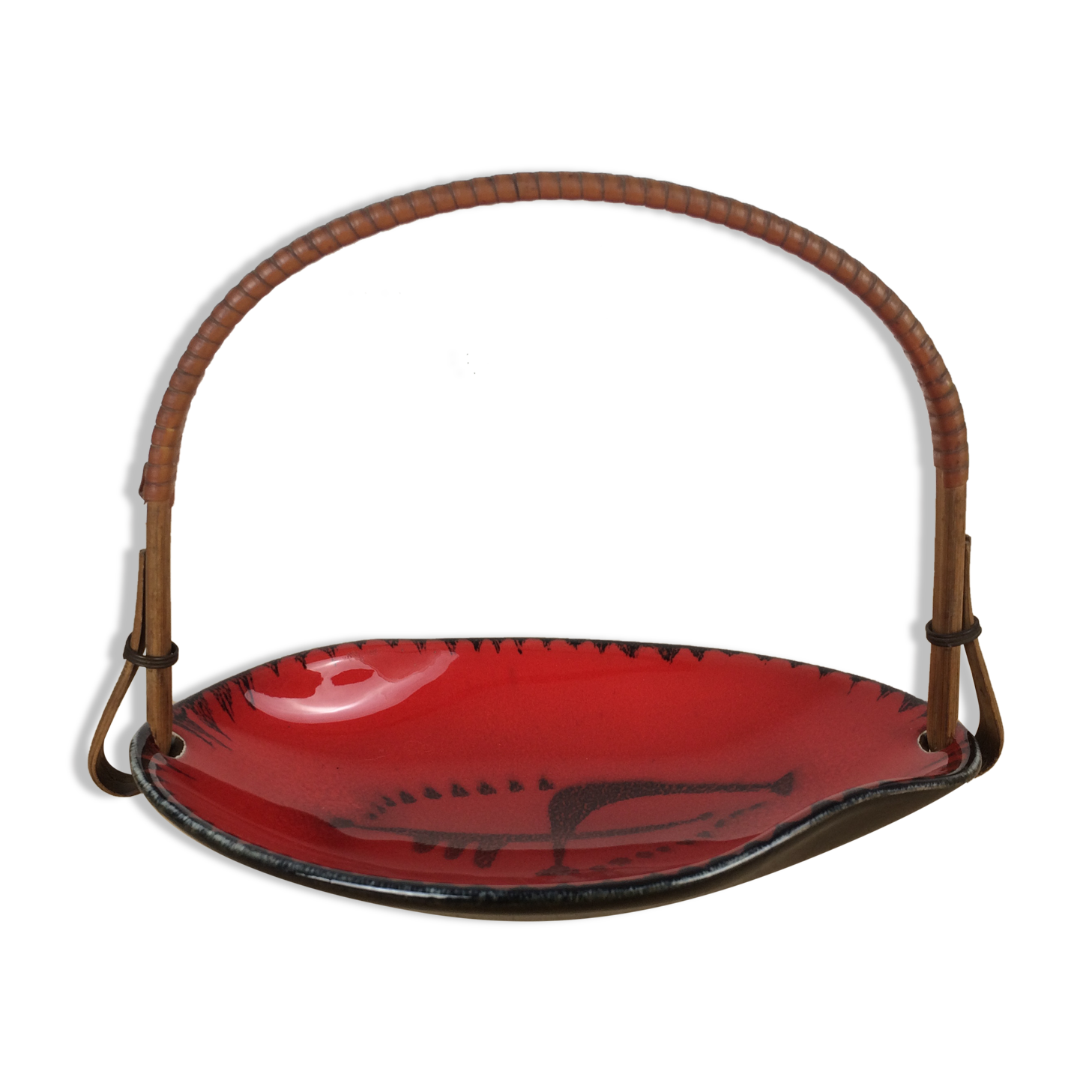 Empty pocket Elchinger ceramic black and red