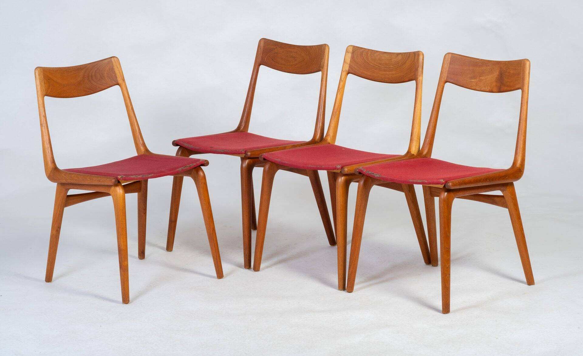 Boomerang Dining Chairs by Alfred & Erik Christensen for Slagelse Møbelværk, 1960s, Set of 4