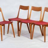 Boomerang Dining Chairs by Alfred & Erik Christensen for Slagelse Møbelværk, 1960s, Set of 4