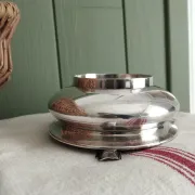 Small antique silver-plated metal ashtray English E.P.N.S.