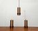 German copper pendant lamps from the mid-century space age by Doria, 1960s, set of 3.