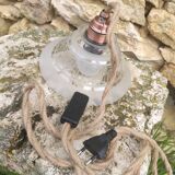 Vintage glass globe portable lamp