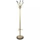 1950s coat rack in brass, metal and cast iron