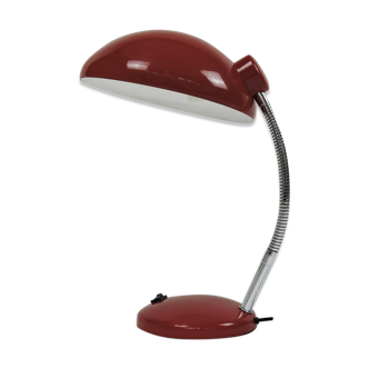 Lampe rouge réglable vintage bauhaus, années 1950