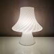 Lampe champignon Murano blanc, Gambaro e Poggi pour Vetri, 1970